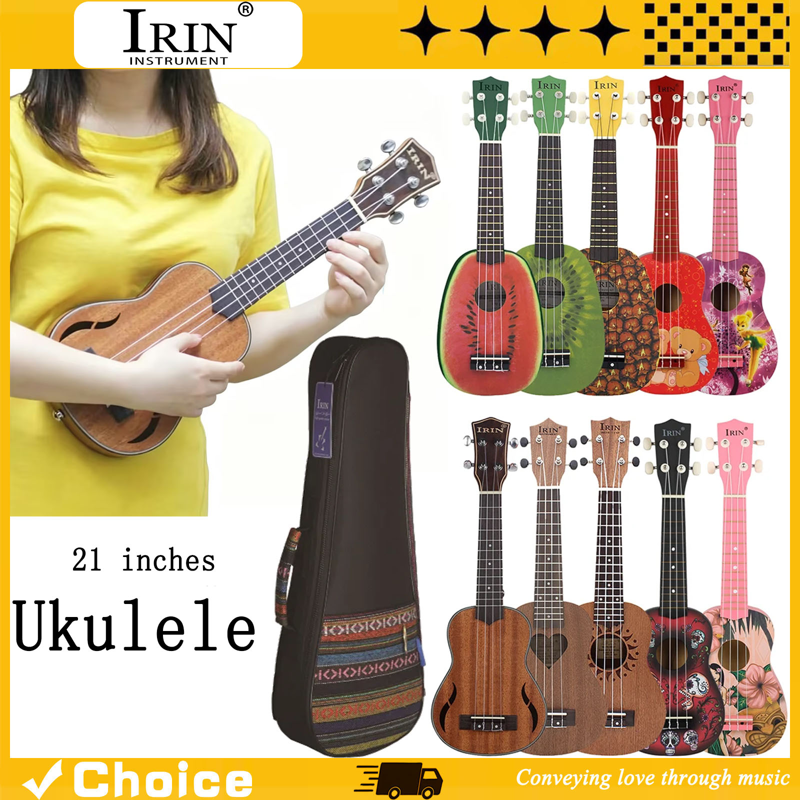 Ukulele Beginner Kit - 21 Inch Ukulele Hawaiian Guitar Soprano