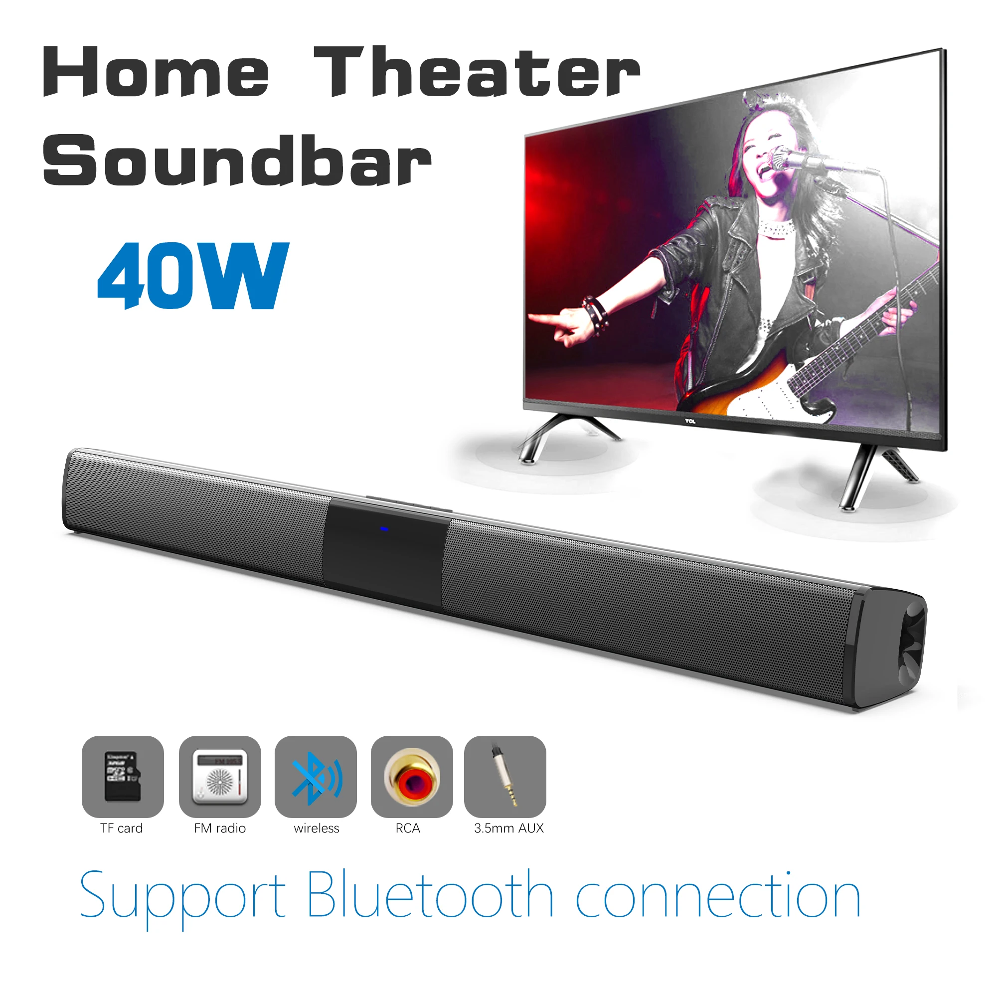 Audio Music Center - 40W High Power Soundbar for TV