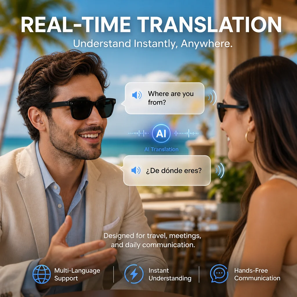 2026 New AI camera glasses 8MP - Audio Hd Music 评论和价格