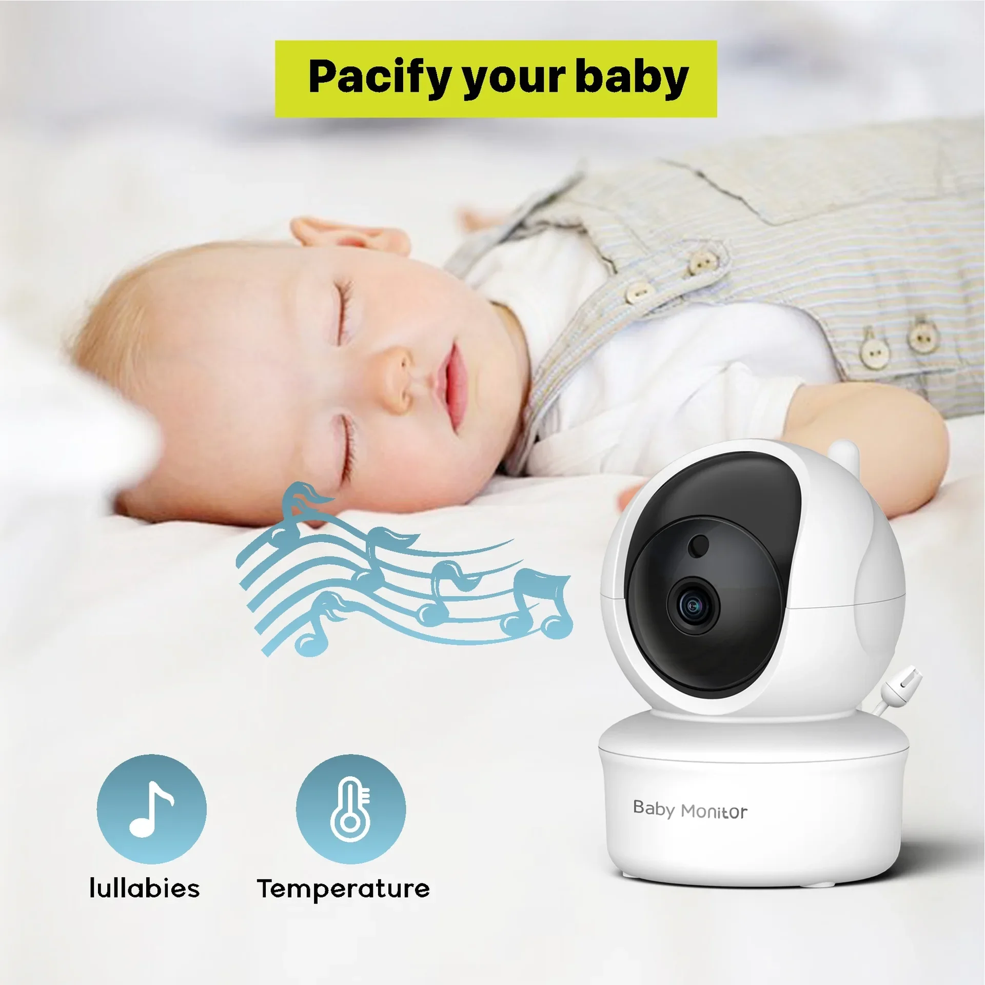 5.0 Inch Video Baby Monitor Wi - Audio Hd Music 评论和价格