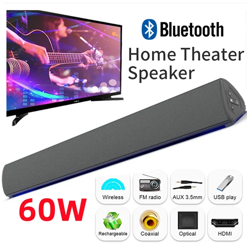 60W Wireless TV PC Soundbar Bl - Audio Music Center 评论和价格