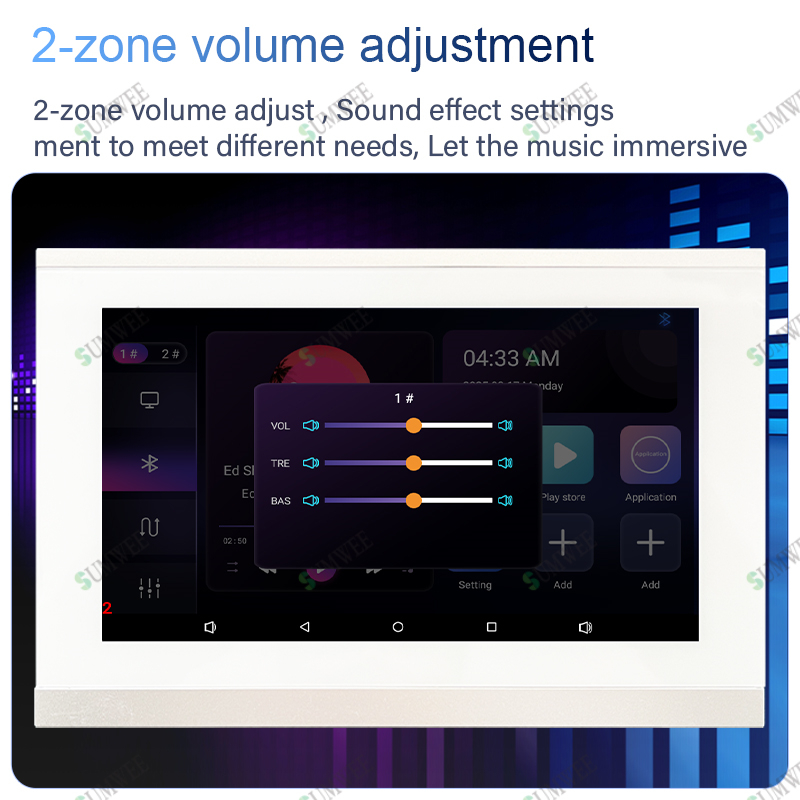 7 Inch Touch Screen 2 Zone Sma - Audio Music Background Free 评论和价格