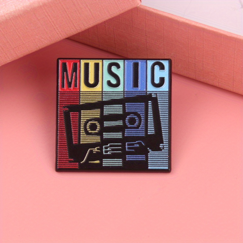 Retro Remix Music Pin - Bold 