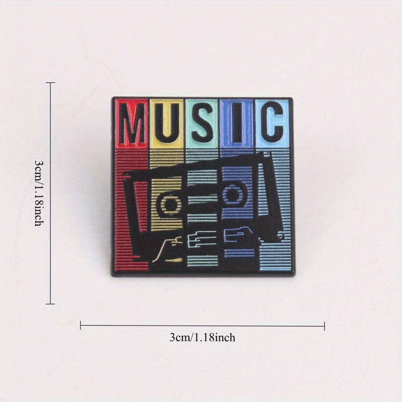 Retro Remix Music Pin - Bold 