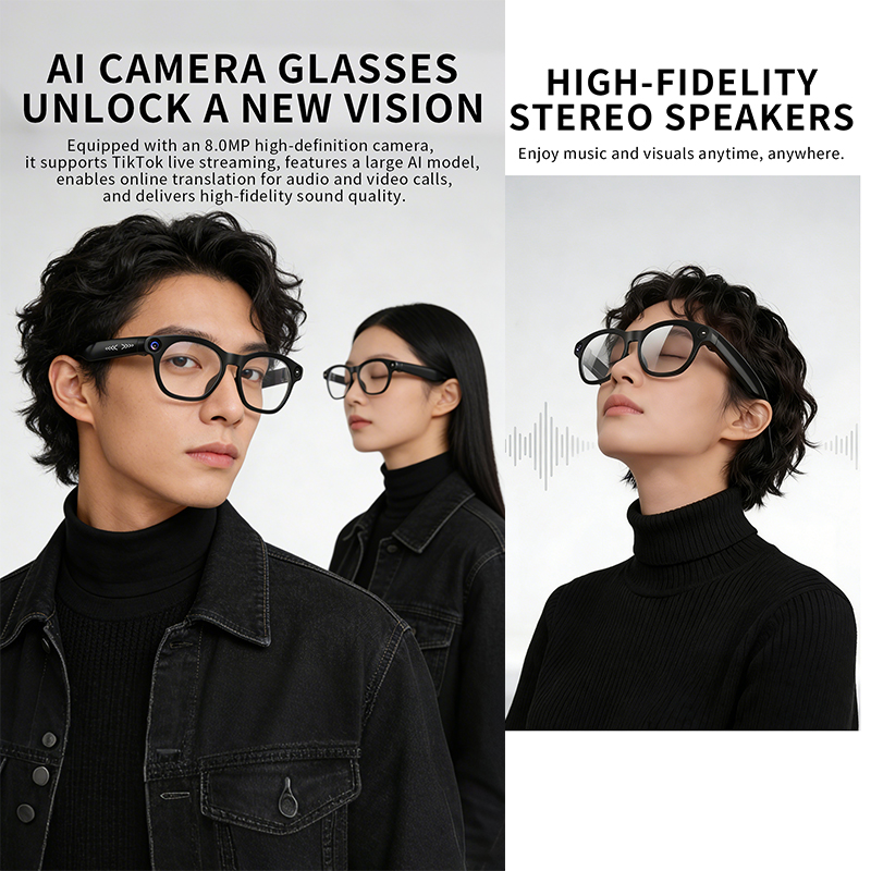 2026 New Smart Glasses 800W HD - Audio Hd Music 评论和价格