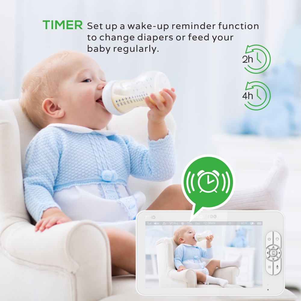 7.0 Inch HD Video Baby Monitor - Audio Hd Music 评论和价格