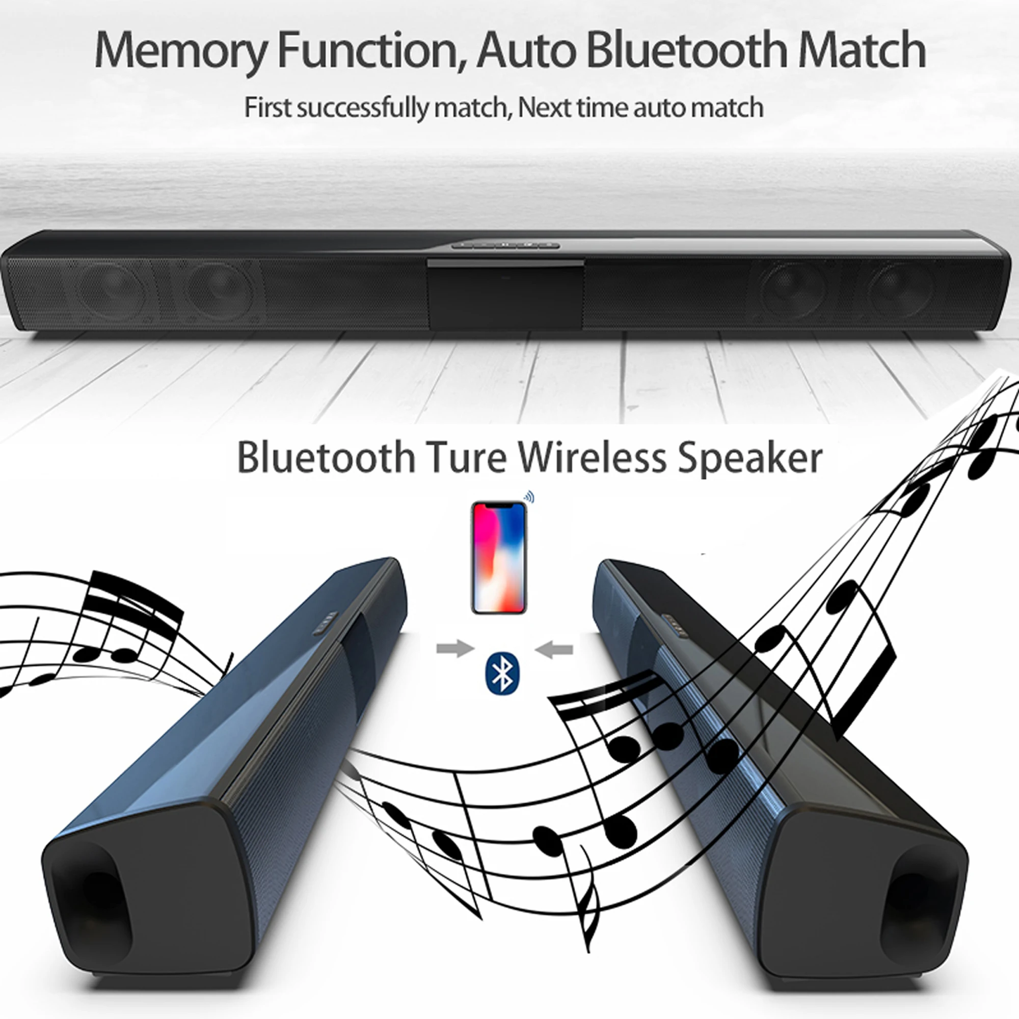 40W High Power Soundbar for TV - Audio Music Center 评论和价格