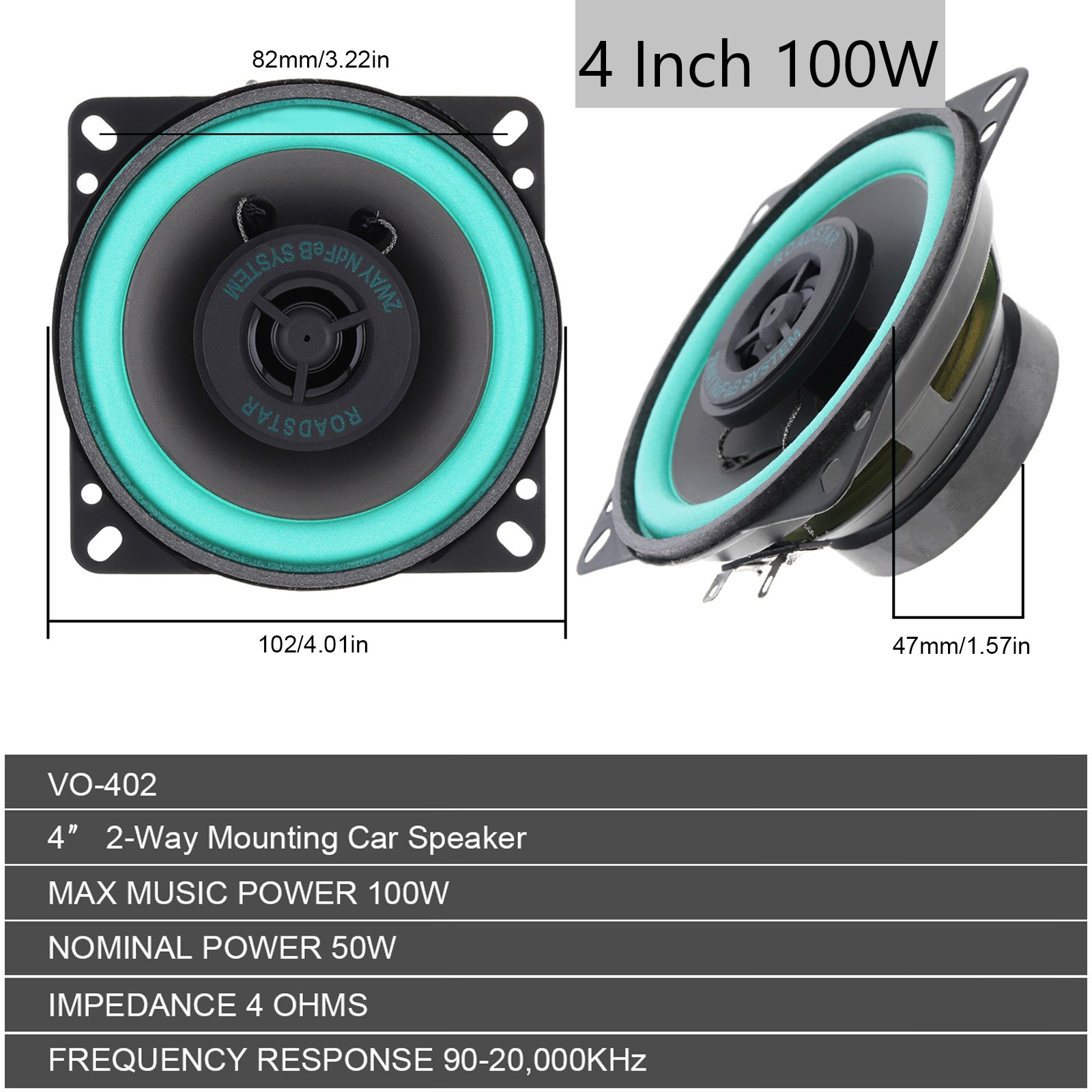 4 Inch / 5 Inch 100W Car HiFi  - Audio Universal Music 评论和价格