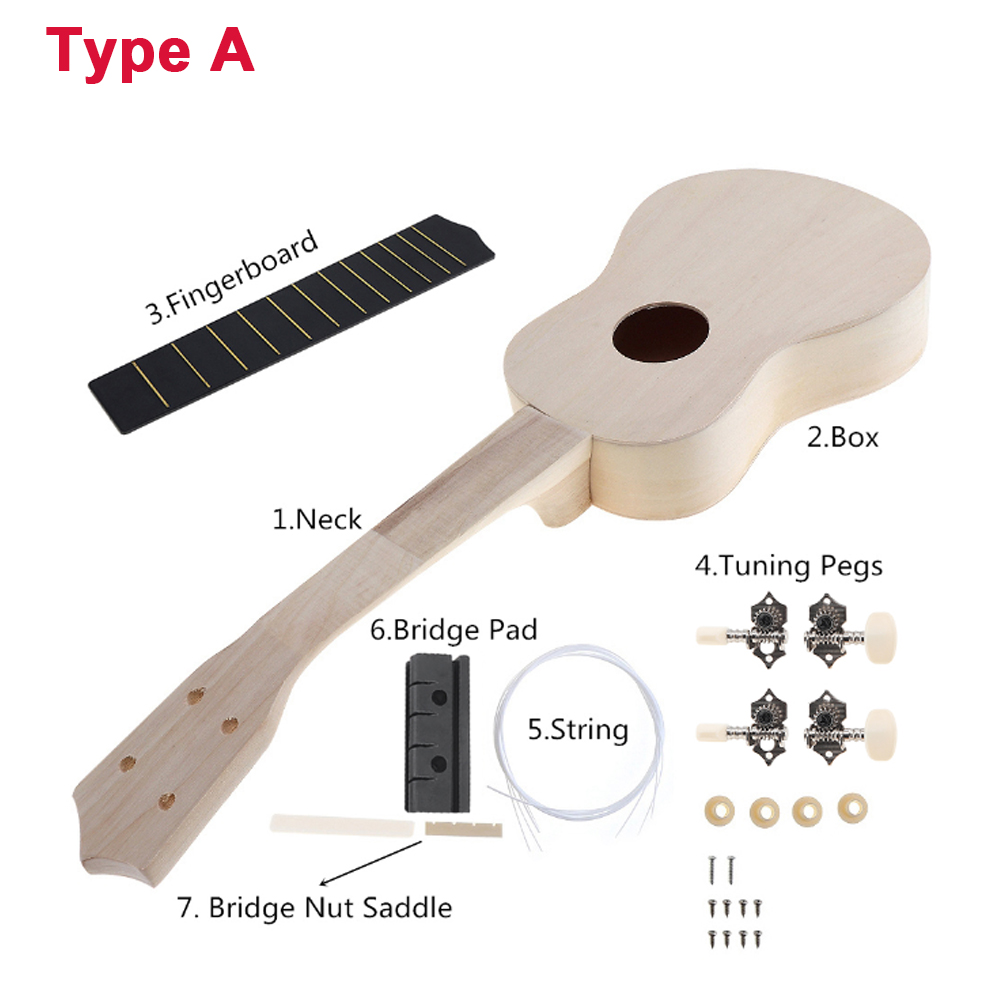 DIY Ukulele  21 Inch  Kit Deer - Ukulele Beginner Kit 评论和价格